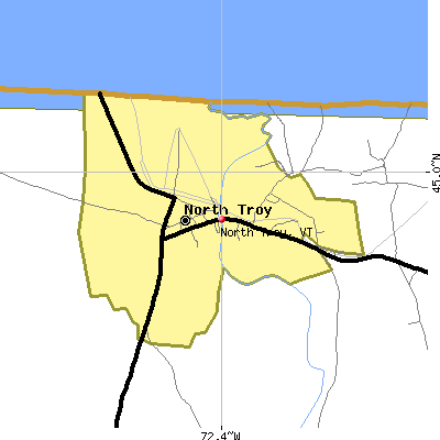 North Troy map