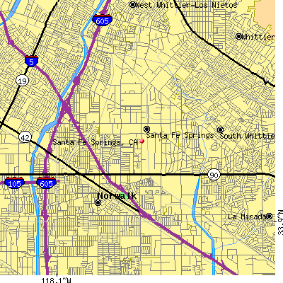 Santa Fe Springs map