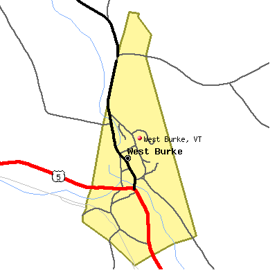 West Burke map