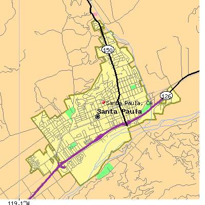 Santa Paula map