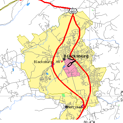 Blacksburg map