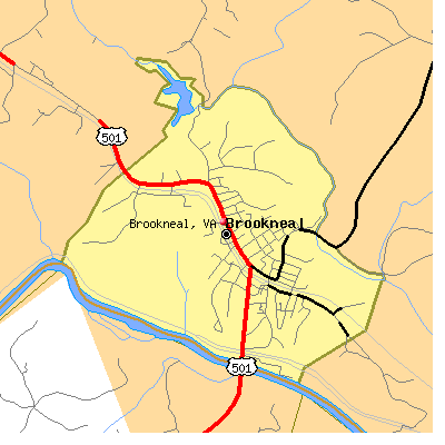 Brookneal map