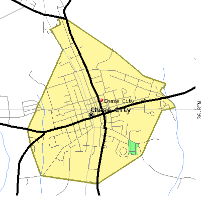 Chase City map