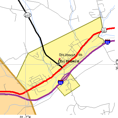 Chilhowie map