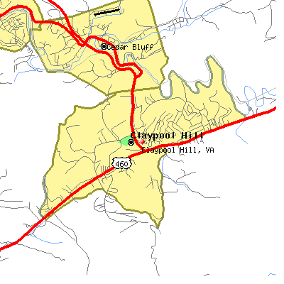 Claypool Hill map