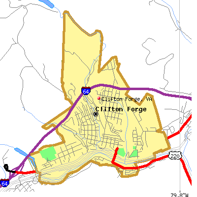 Clifton Forge map