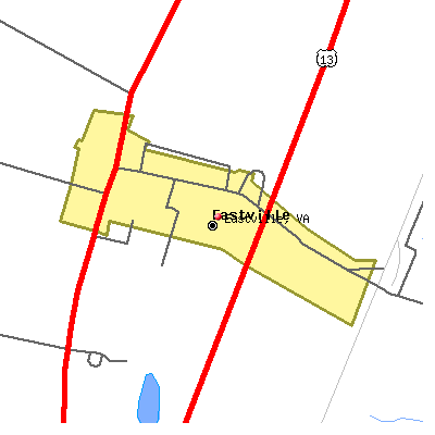 Eastville map