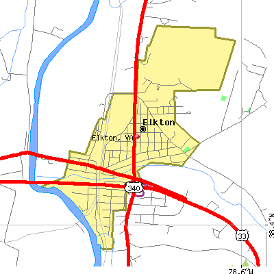 Elkton map