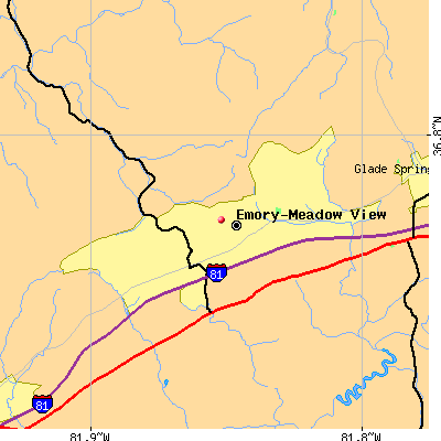 Emory-Meadow View map