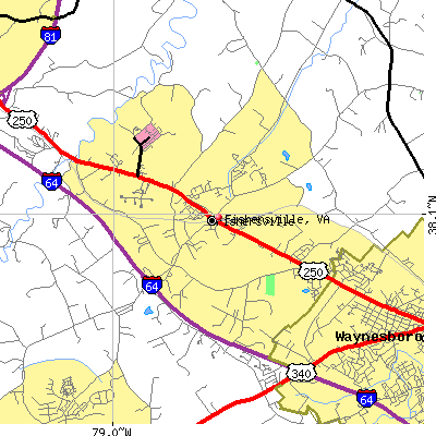 Fishersville map