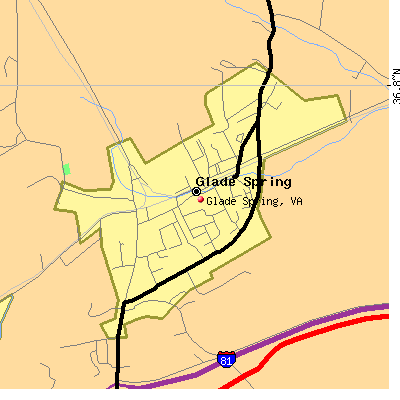Glade Spring map