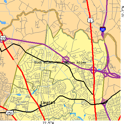 Glen Allen map