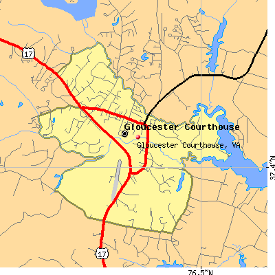 Gloucester Courthouse map