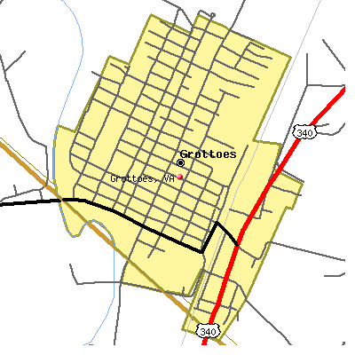 Grottoes map