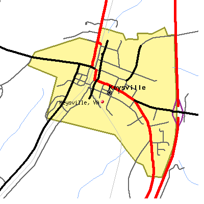 Keysville map