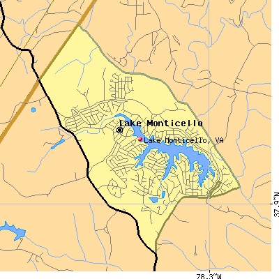 Lake Monticello map