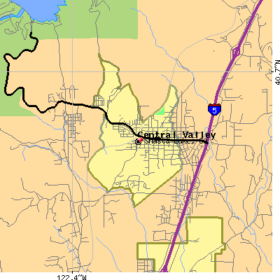 Shasta Lake map