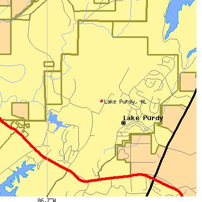 Lake Purdy map