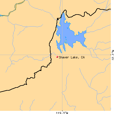 Shaver Lake map