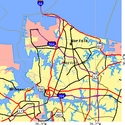 Norfolk map