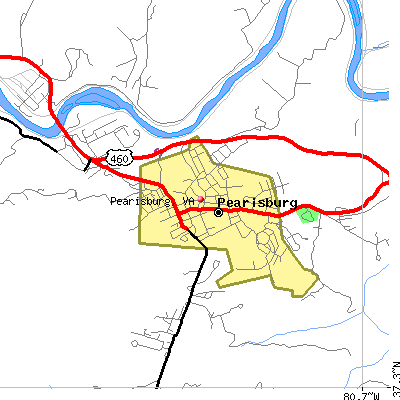 Pearisburg map