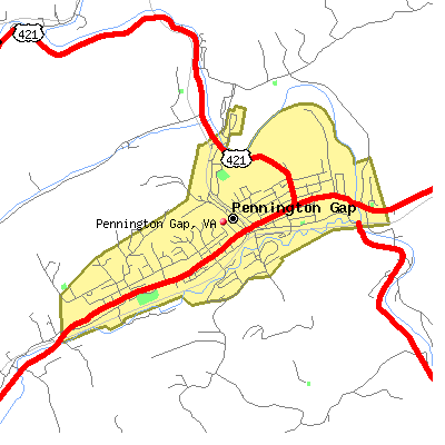 Pennington Gap map