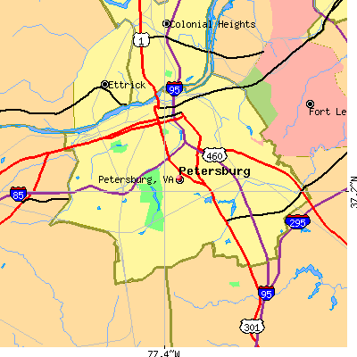 Petersburg map