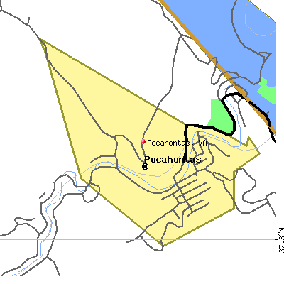 Pocahontas map