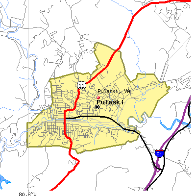 Pulaski map
