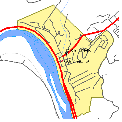 Rich Creek map