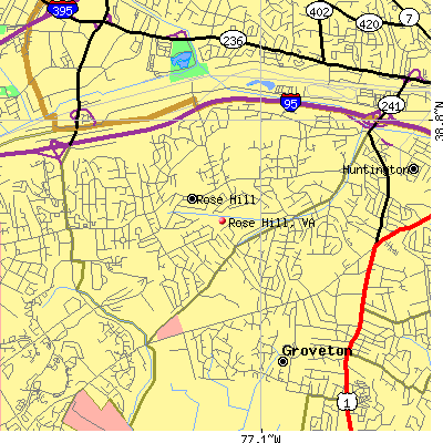 Rose Hill map