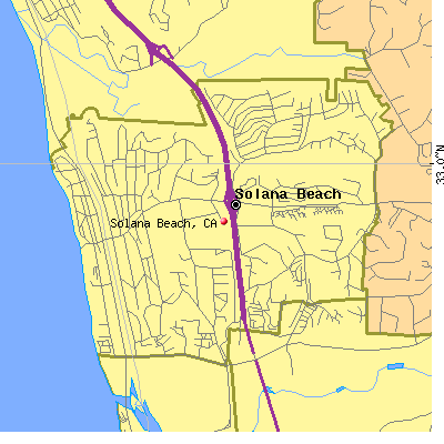 Solana Beach map