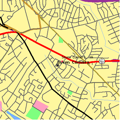 Seven Corners map