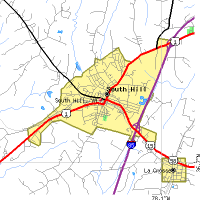 South Hill map