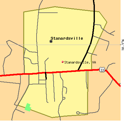 Stanardsville map