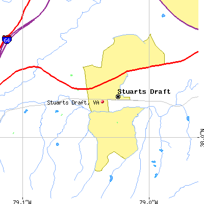 Stuarts Draft map