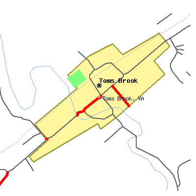 Toms Brook map