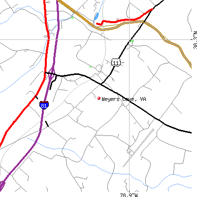Weyers Cave map
