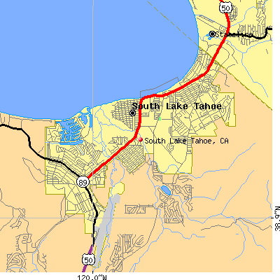 South Lake Tahoe map