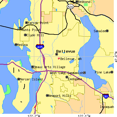Bellevue map