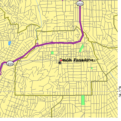 South Pasadena map