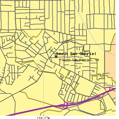 South San Gabriel map