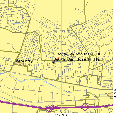 South San Jose Hills map