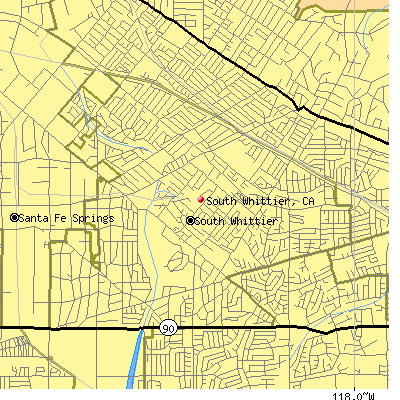 South Whittier map