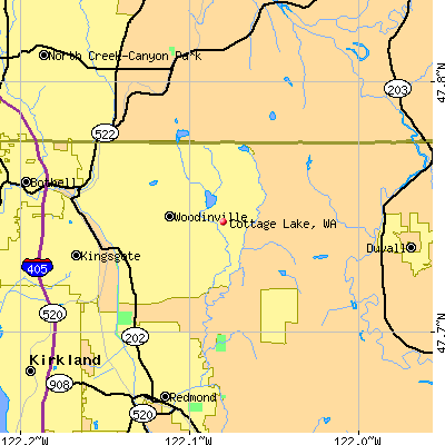 Cottage Lake map
