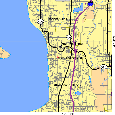 Des Moines map