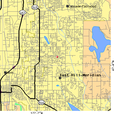 East Hill-Meridian map