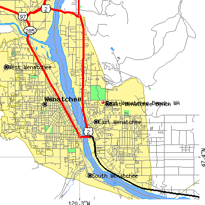 East Wenatchee Bench map