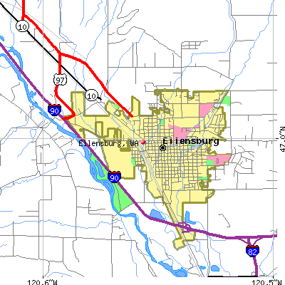 Ellensburg map