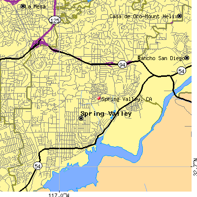 Spring Valley map